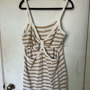 aerie Striped Sweater Cut-Out Mini Dress